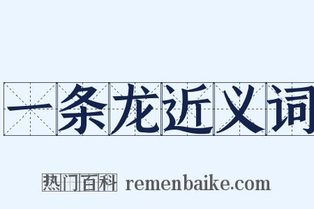 一条龙近义词是什么意思的图片